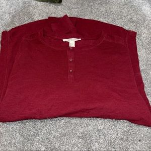 Forever 21 Long Sleeve Large Meds Red Shirt